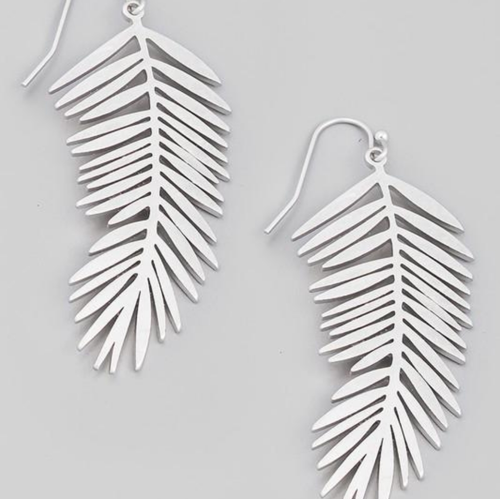 Pine Leaf Drop Dangle Earrings